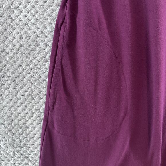 J Jill Dress Womens M Purple Maxi Dress A-Line Pockets V-Neck Short Sleeve - Picture 5 of 13